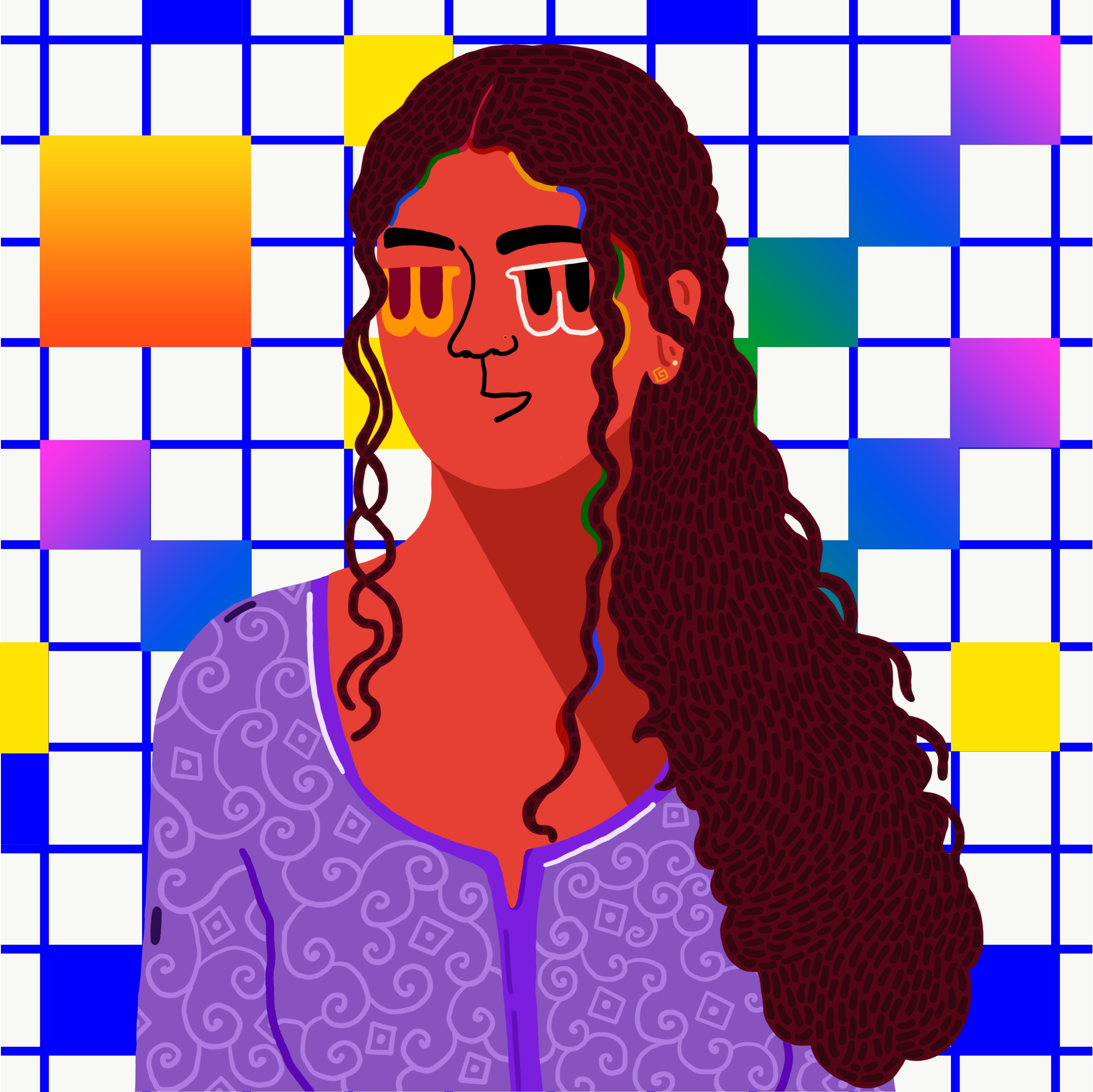 ஊதா பெண் Purple Girl